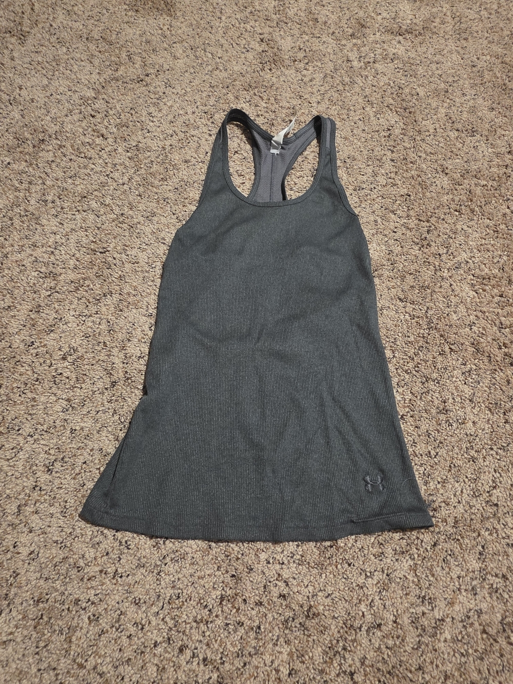 Under Armour Women's Dark Gray Racerback Tank Top Medium